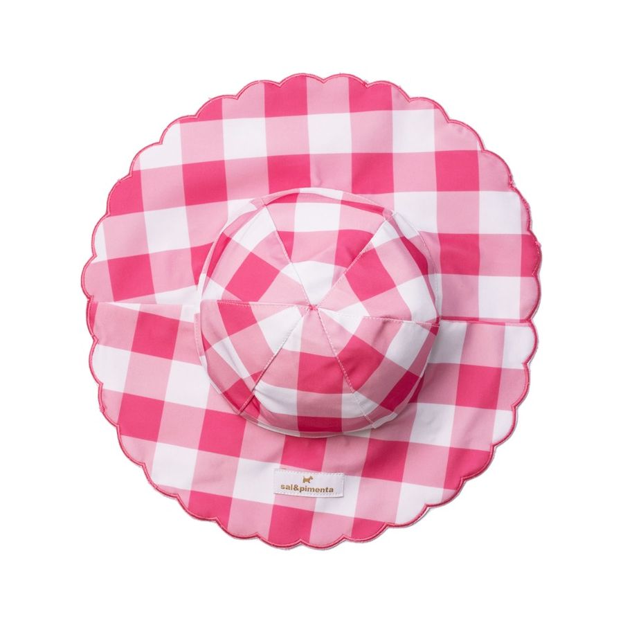 Sal & Pimenta - Pink Jam Buffalo Check Sunny Hat
