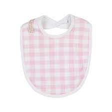 TBBC - Burp Me Bib Palm Beach Pink Gingham/Worth Avenue White