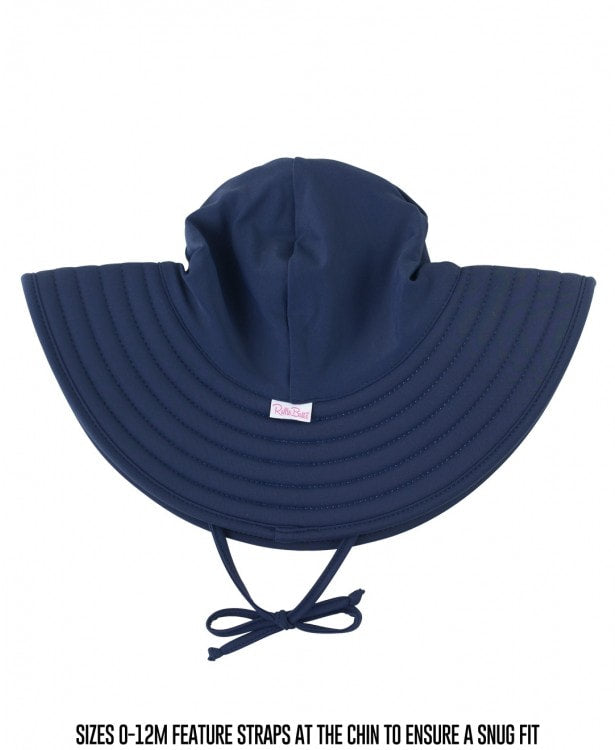 Ruffle Butts - Navy Swim Hat