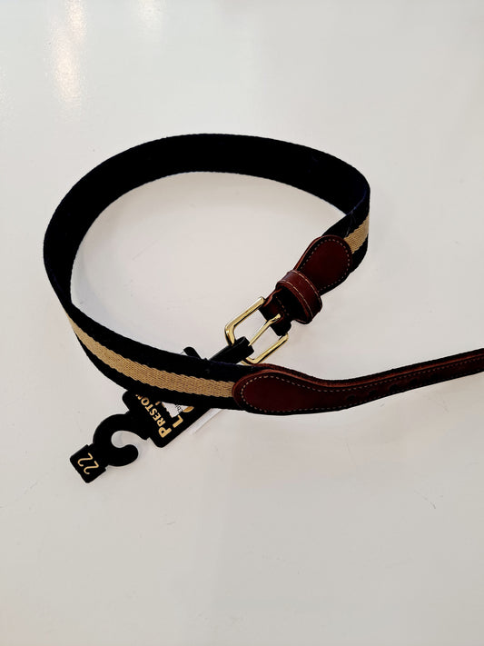 Ebinger Leather - Navy/Khaki Children's Belt
