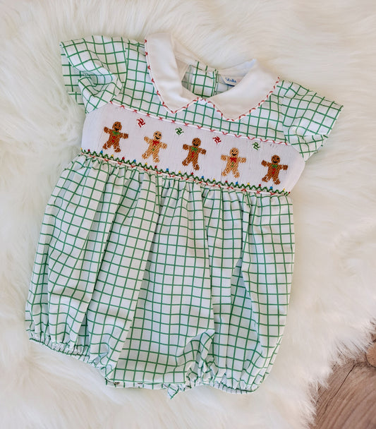 Lulu Bebe - Gingerbread Smock Boy Bubble