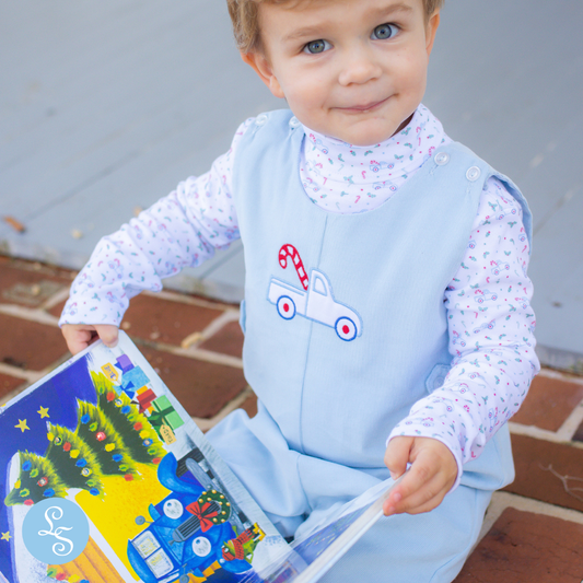 Lullaby Set - Holly Truck Longall/Turtleneck Set