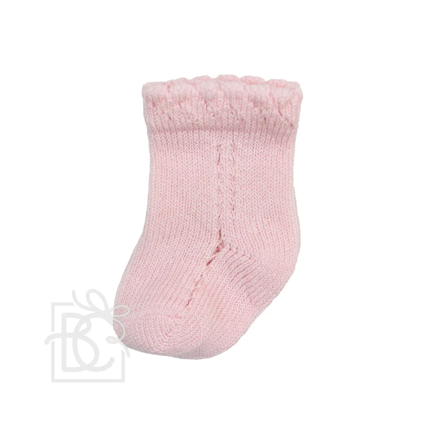 Carlomagno - Newborn Open Work Knit Socks