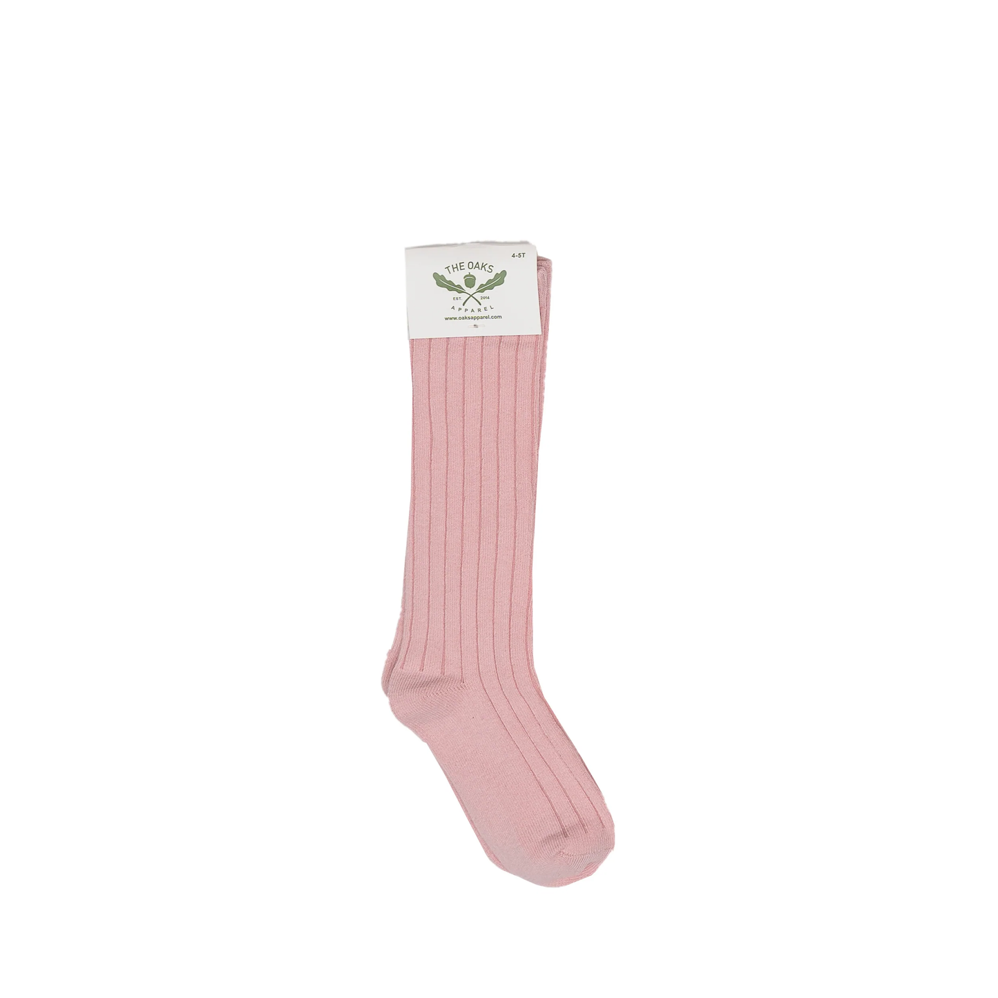 The Oaks - Light Pink Ribbed Knee High Socks