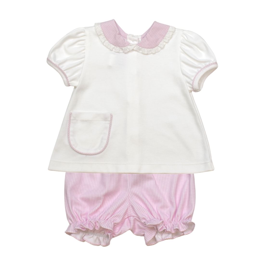 Lullaby Set - Blessings Bloomer Set White/Pink Colorful Fun