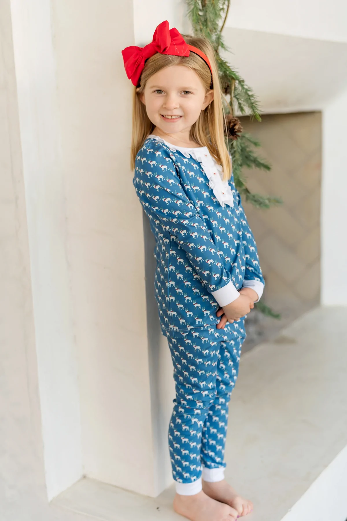 Lila & Hayes - Alden Pajama Set Royal Rudolph