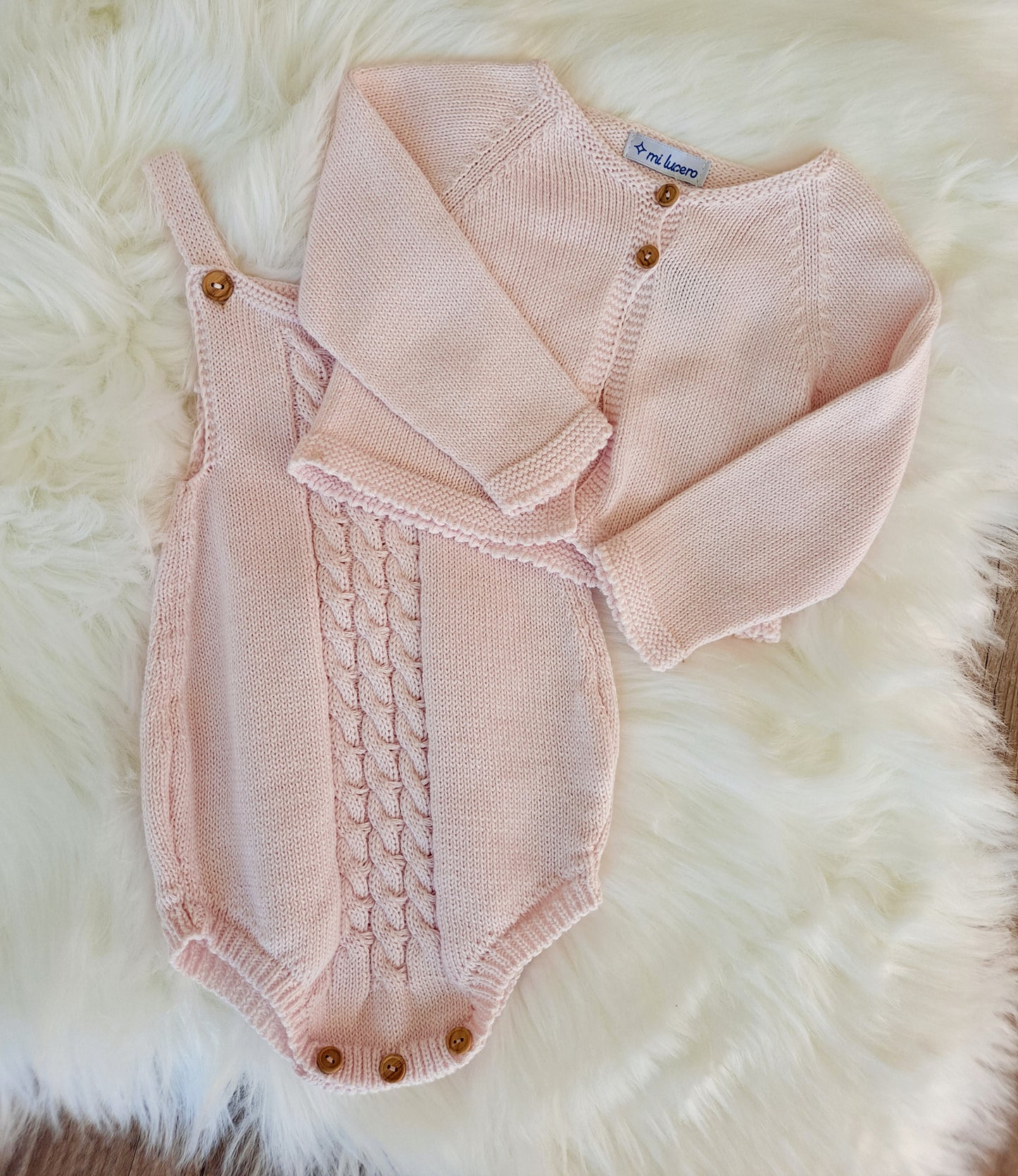 Mi Lucero - Cardigan/Romper Set Pink