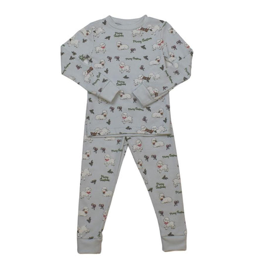 Lullaby Set - Sweet Dreams Pajamas Christmas Lambs Light Blue