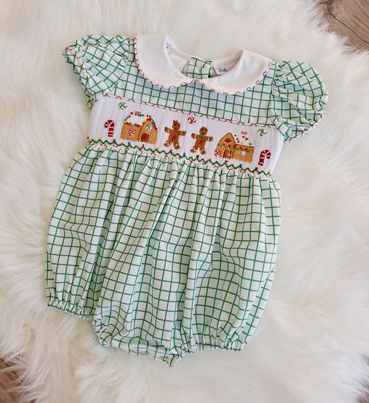 Lulu Bebe - Gingerbread Smock Waist Bubble