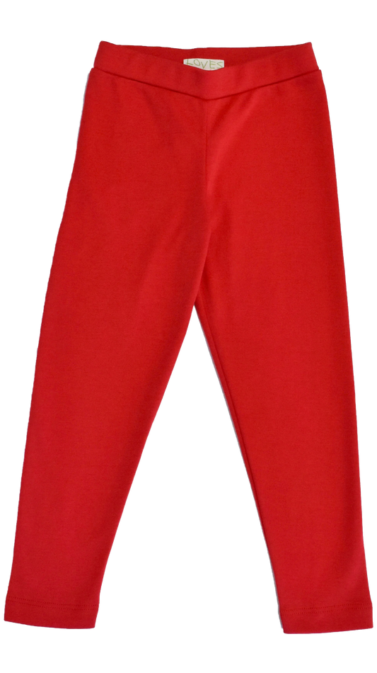 Lemon Loves Lime - Basic Leggings True Red