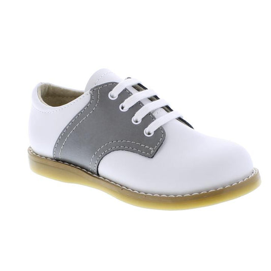 Footmates - Cheer Saddle Shoe White/Gray