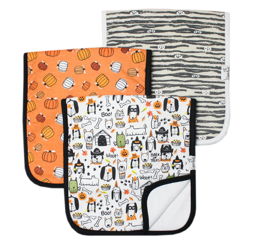 Copper Pearl - Bones Burp Cloth Set