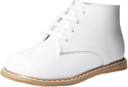 Baby Deer - White Leather Oxford
