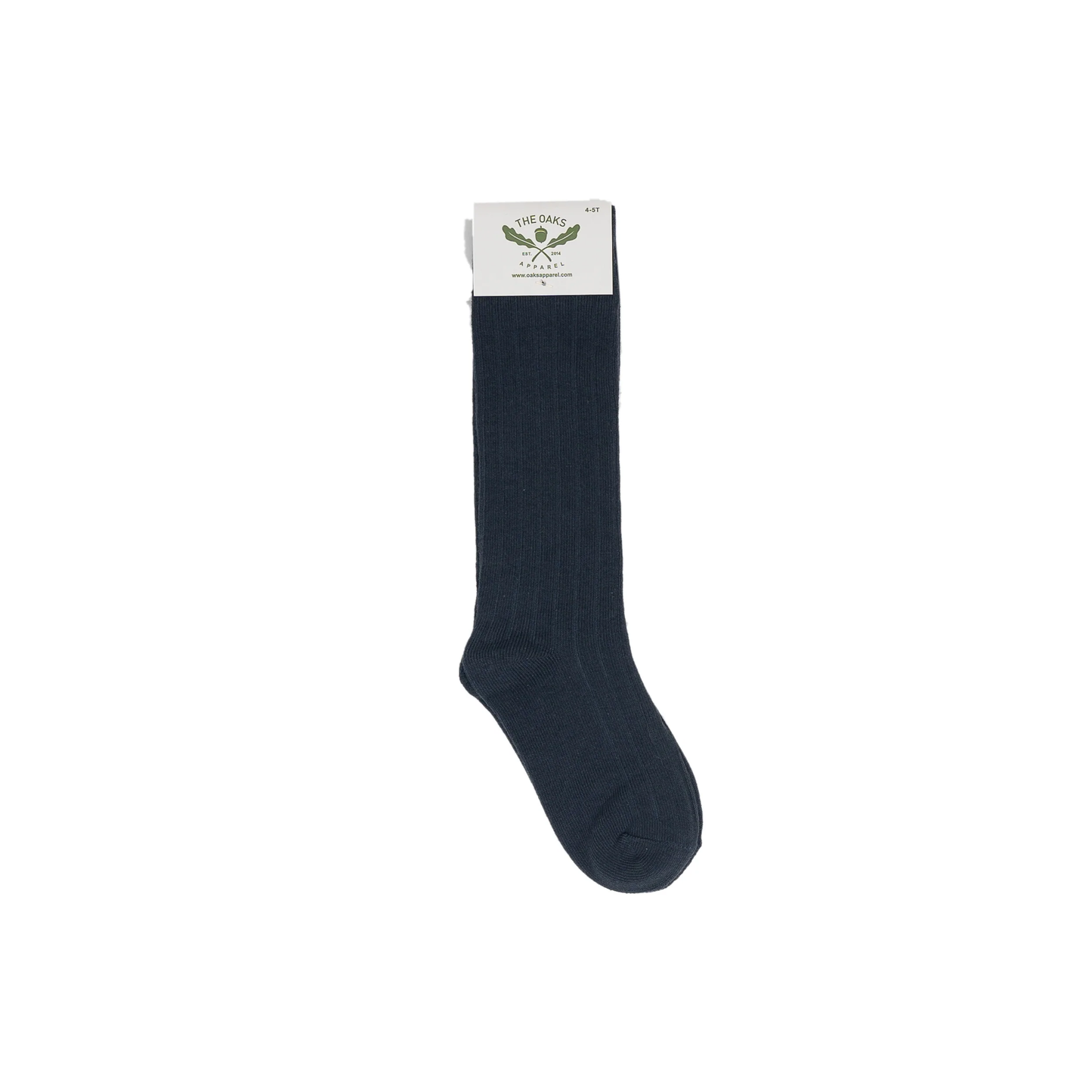 The Oaks - Navy Ribbed Knee High Socks