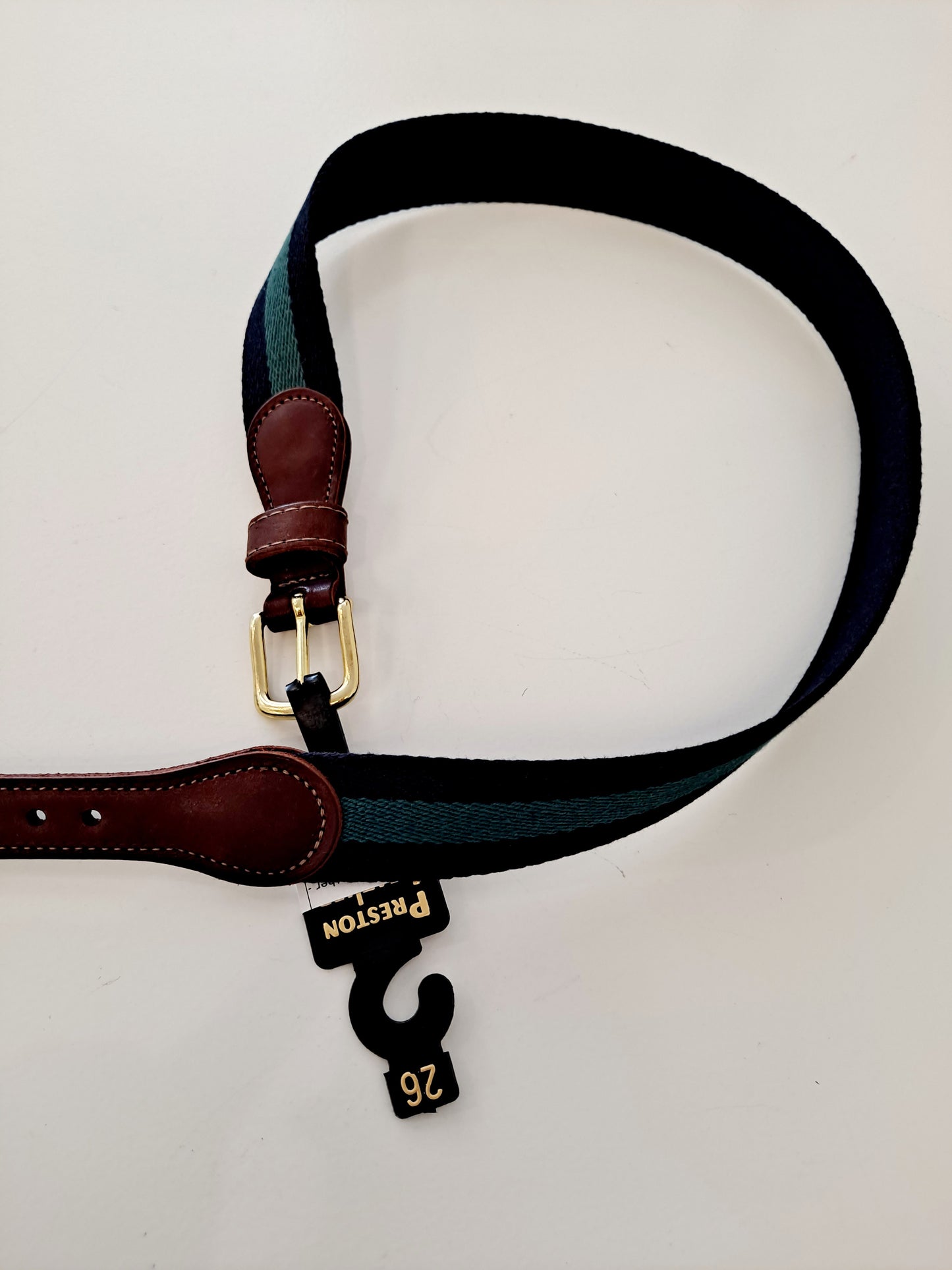Ebinger Leather - Navy/Green Children's Belt