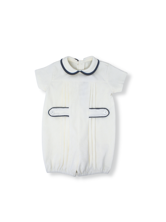 Lullaby Set - Andrew Bubble White Cord/Navy Piping