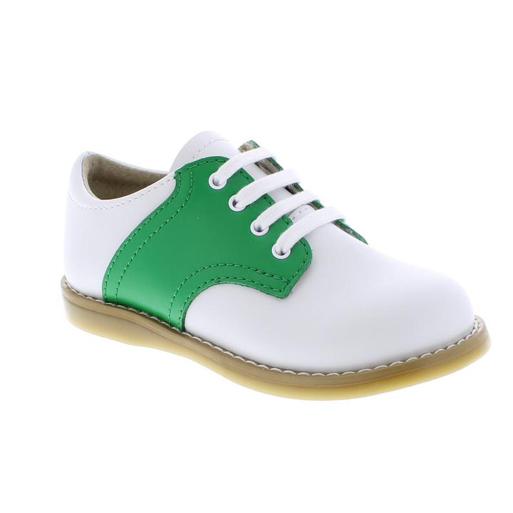 Footmates - Cheer Saddle Shoes White/Green