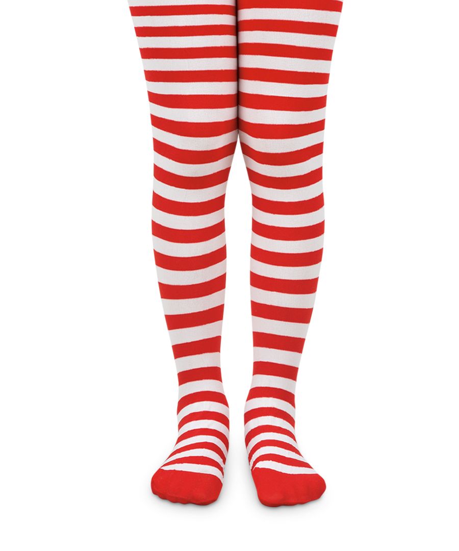 Jefferies Socks - Red White Stripe Tights