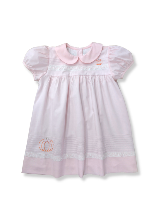 Lullaby Set - Honeysuckle Dress Pink Woven Pumpkin