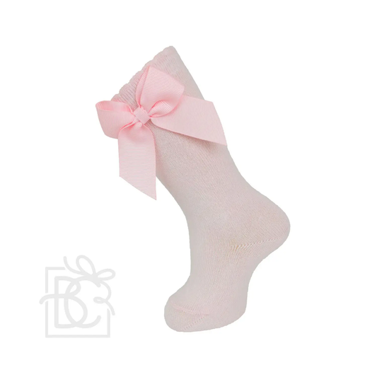 Carlomagno - Bow Knee High Socks Pink