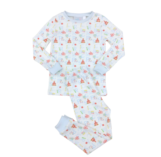 James & Lottie - Boys Two Piece Jammies - ABC Print