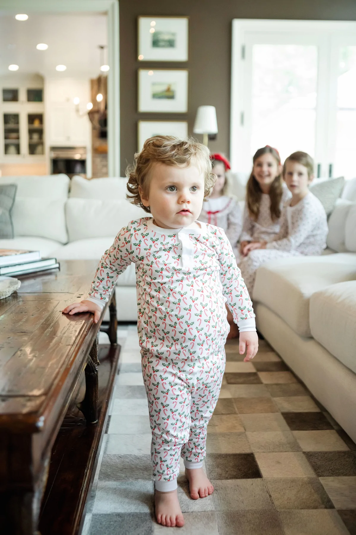 Lila & Hayes - Jack Pajama Set Candy Canes and Holly