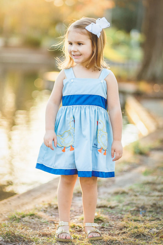 Proper Peony - Ducky Pinafore Dress