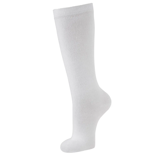 Carlomagno - Bamboo Knee High Socks White