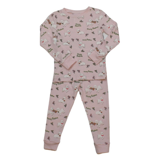 Lullaby Set - Sweet Dreams Pajamas Christmas Lambs Light Pink