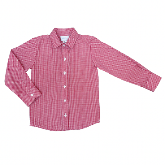 James & Lottie - Ryan Dress Shirt - Red Gingham Button Up