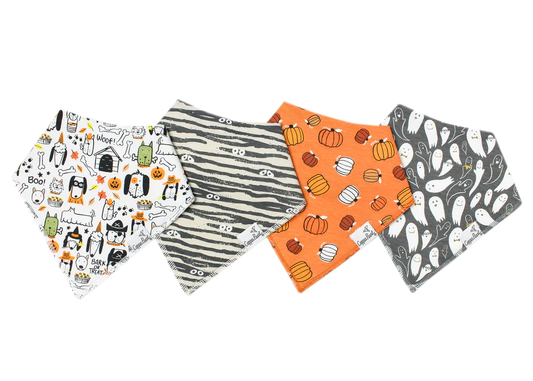 Copper Pearl - Bones Baby Bandana Bib Set
