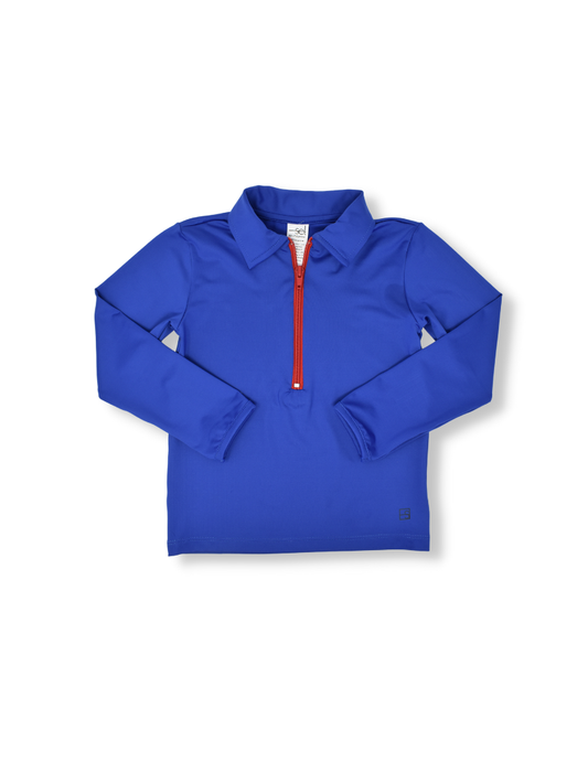 SET Athleisure - Henry Half Zip Royal/Red