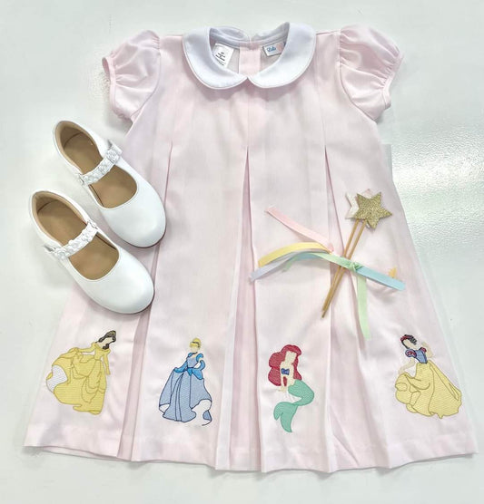 Lulu Bebe - Pink Princess Embroidered Dress