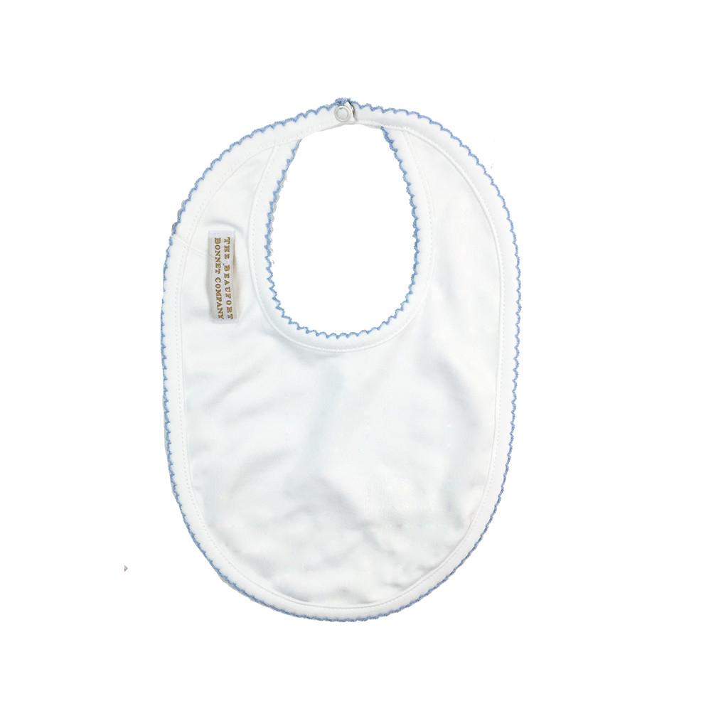 TBBC - Bellyful Bib w/ Picot Trim - Buckhead Blue