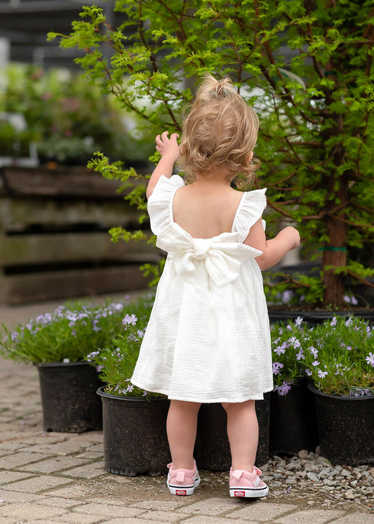 Mabel & Honey - Vivienne Cotton White Gauze Dress