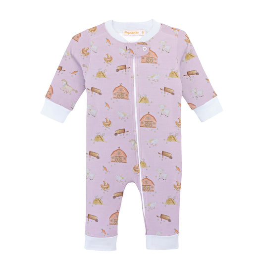 Baby Club Chic - Little Farm Pink Coverall